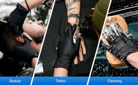 (In-Stock) 6X Black Nitrile Gloves (6 Mil) Strength - GloveSaver.com