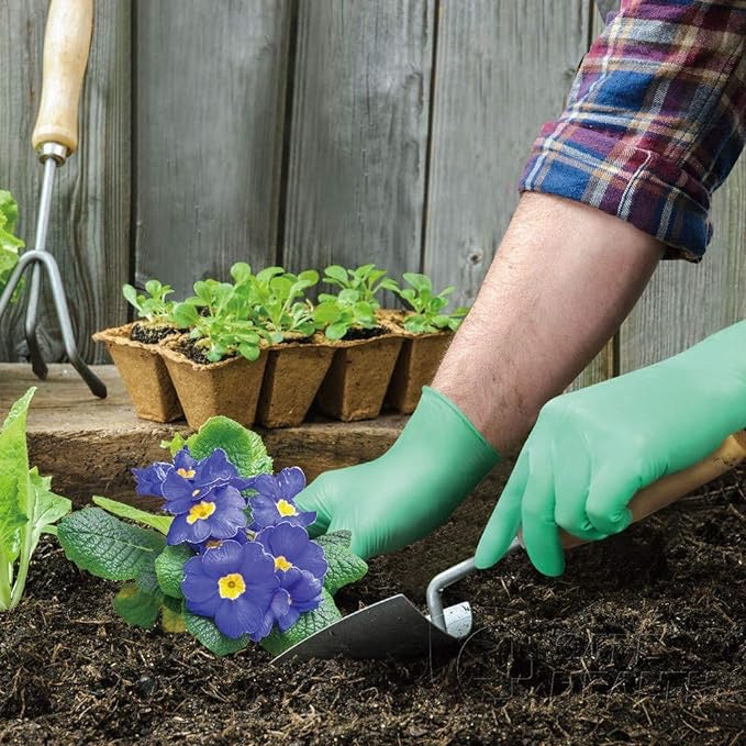 (In-Stock) 3X Green Vinyl Gloves (3 Mil) - GloveSaver.com