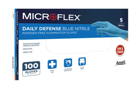 MICROFLEX® Daily Defense Blue Nitrile 10-733 - GloveSaver.com