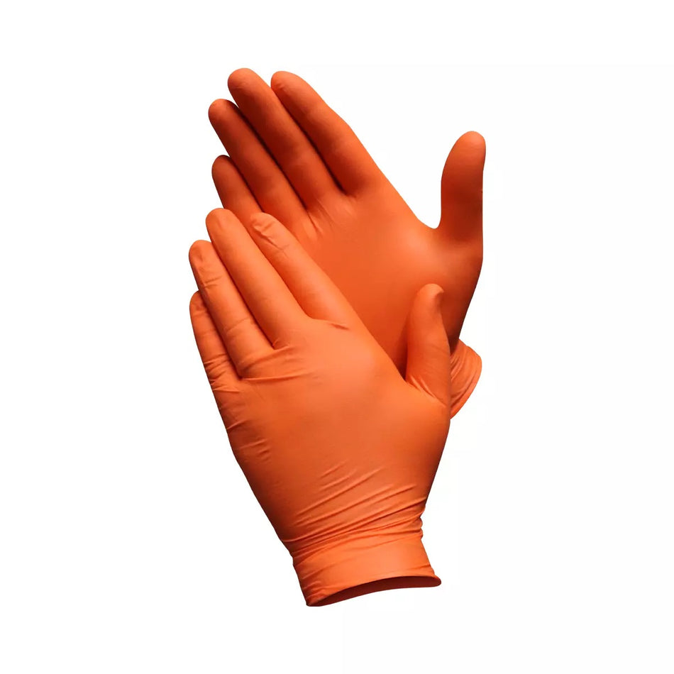 (In-Stock) 6X Orange Nitrile Gloves 6 Mil