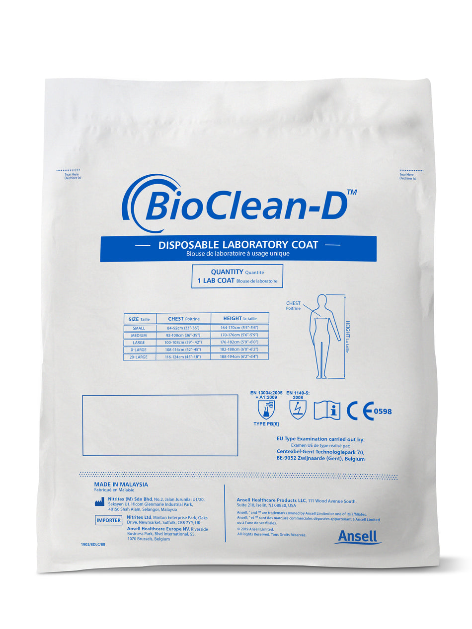 BioClean-D™ Lab Coat - Sterile S-BDLC - GloveSaver.com