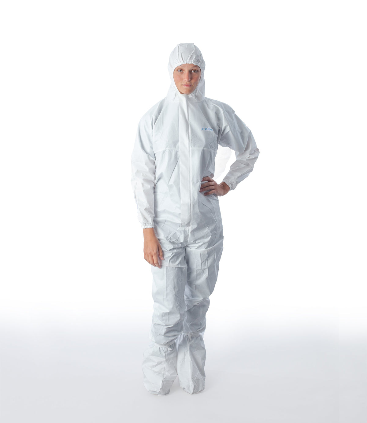 BioClean-D™ Coverall with Hood and Integrated Boots BDFC - GloveSaver.com
