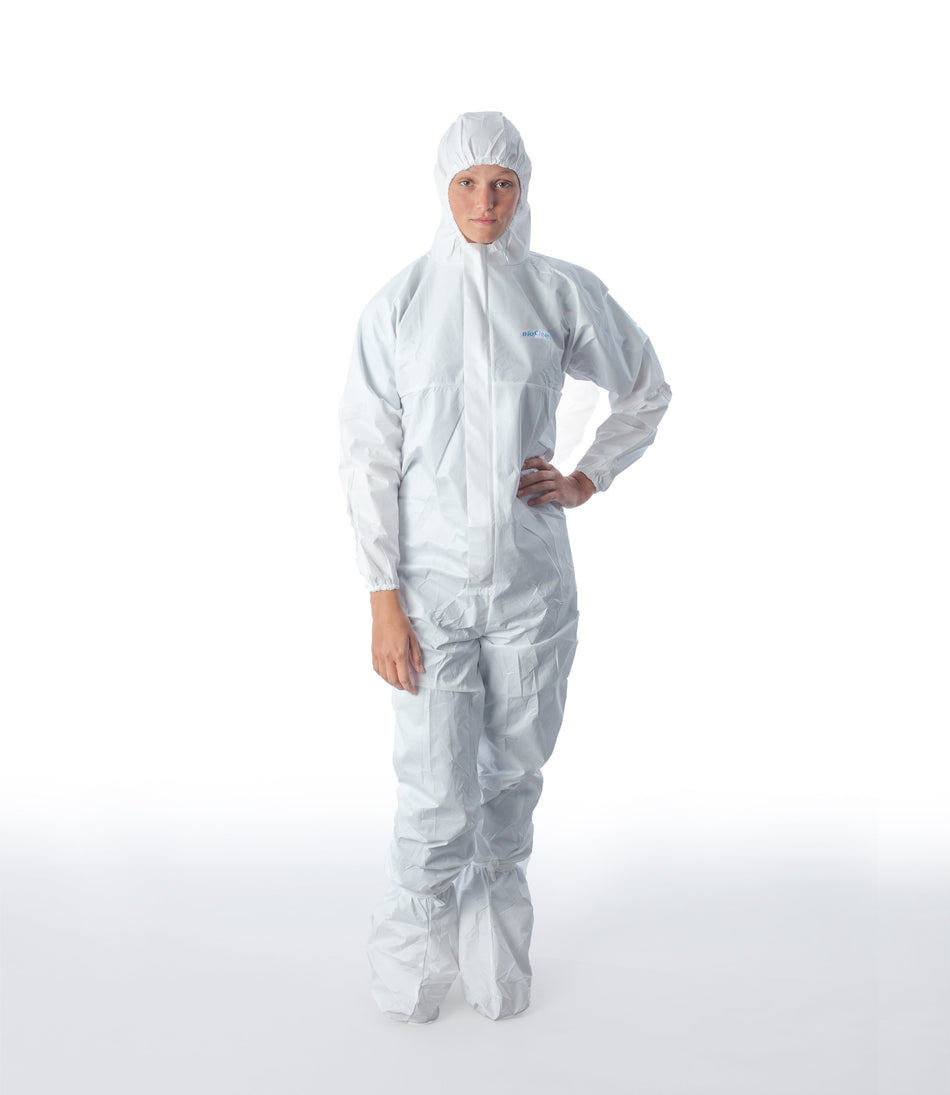 BioClean-D™ Coverall with Hood and Integrated Boots BDFC - GloveSaver.com
