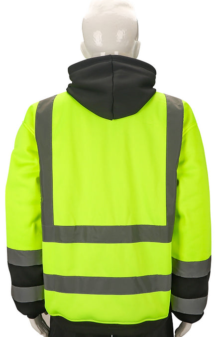 Fleece Hoodie with Hi-Viz Green 98-3031GKG - GloveSaver.com