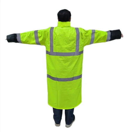 10-51HVG HiViz Green Rainsuit with Hood - GloveSaver.com