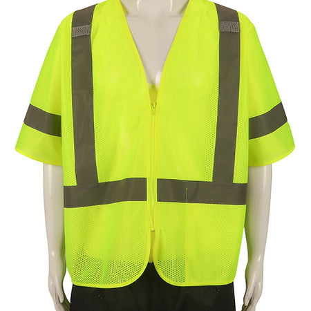 Class 3 Mest Vest Hi Viz Green 98-3401G - GloveSaver.com