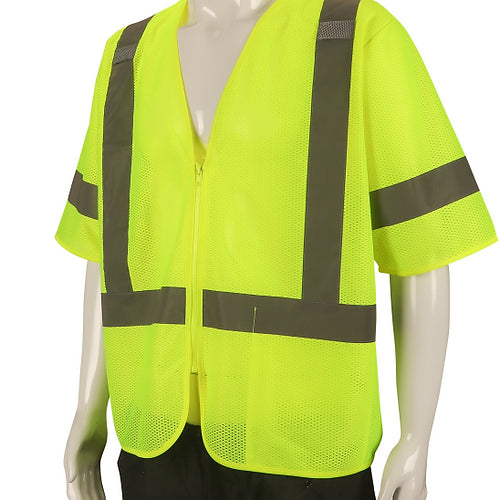 Class 3 Mest Vest Hi Viz Green 98-3401G - GloveSaver.com