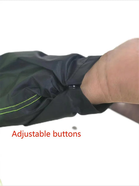 10-71HVG HiViz Green Rainsuit with Hood - GloveSaver.com