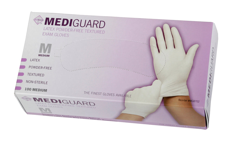 Mediguard Powder Free Latex Exam Gloves
