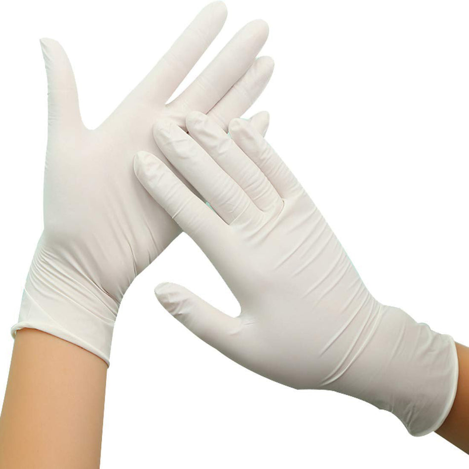 (In-Stock)  3X White Nitrile Gloves 3 Mil