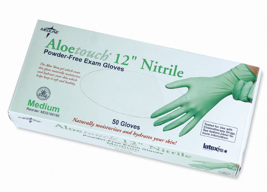 Nitrile Gloves: Aloetouch 12" Long Exam Gloves