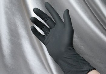 BLACK LATEX GLOVES