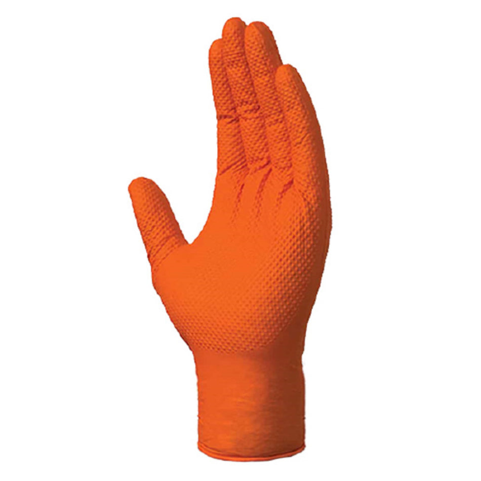 (In-Stock) 5X Orange Nitrile Gloves 5 Mil