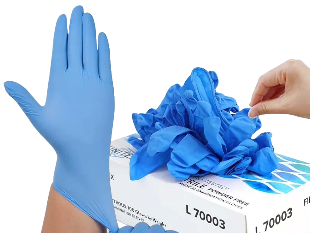 (In-Stock) 4X Blue Nitrile Gloves, 4 Mil Strength - GloveSaver.com