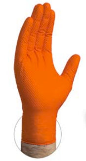 (In-Stock) 5X Orange Nitrile Gloves 5 Mil