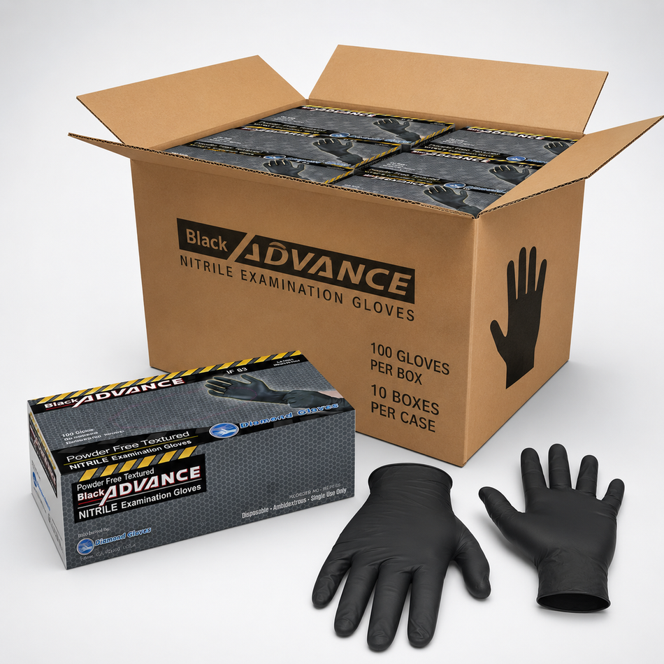 6 Mil Black Nitrile Gloves - 1,000 count - GloveSaver