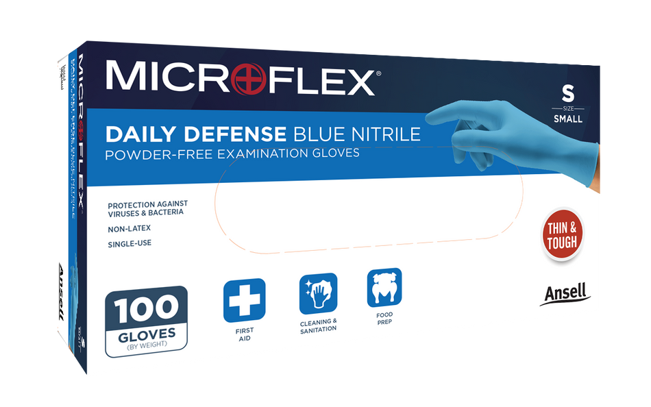 MICROFLEX® Daily Defense Blue Nitrile 10-733 - GloveSaver.com