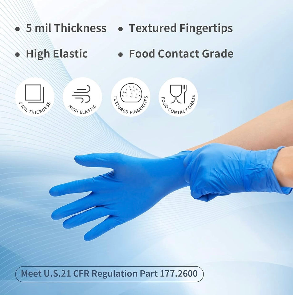 (In-Stock) 5X Nitrile Gloves 1,000 Per Case