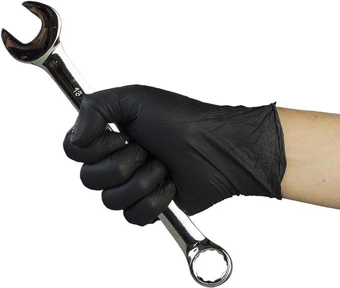 (In-Stock) 6X Black Nitrile Gloves (6 Mil) Strength