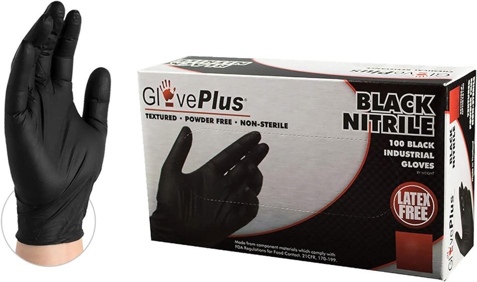 (In-Stock) 5X Black Nitrile Gloves (On Sale)