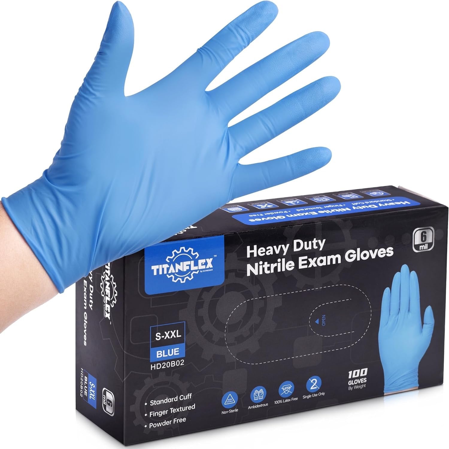 (In-Stock) 4X NITRILE GLOVES 1,000 Case (Exam-Grade)