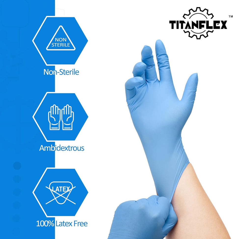 (In-Stock) 4Mil NITRILE GLOVES 1,000 Case (Exam-Grade)