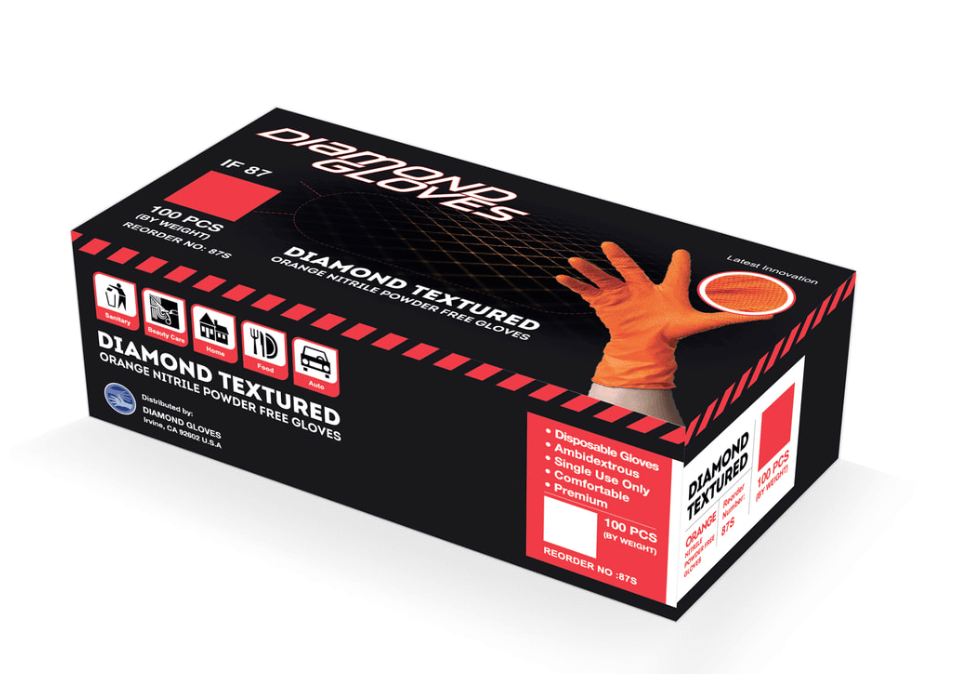 Industrial - Powder Free Orange Nitrile 9 Mil - GloveSaver.com