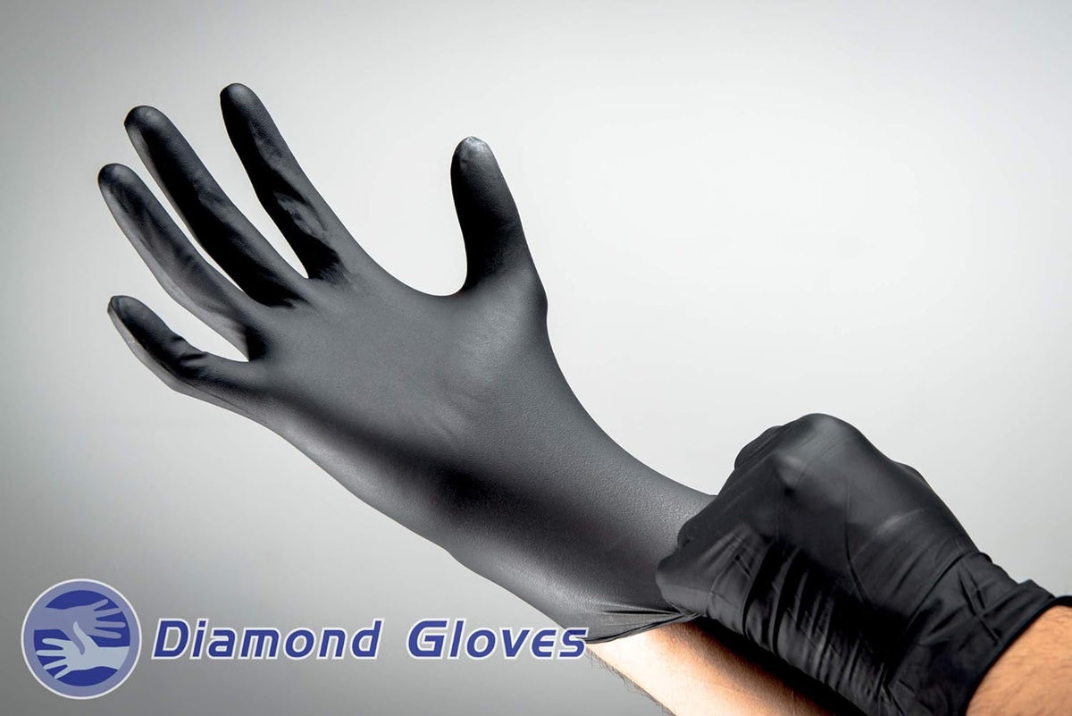 5 Mil Black Nitrile Gloves - Powder Free, Exam Grade, 1000/Case - GloveSaver.com