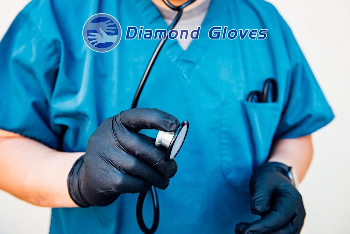 5 Mil Black Nitrile Gloves - Powder Free, Exam Grade, 1000/Case - GloveSaver.com