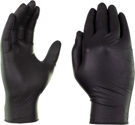 5 Mil Black Nitrile Gloves - Powder Free, Exam Grade, 1000/Case - GloveSaver.com