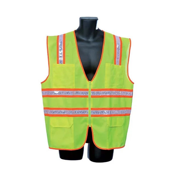 Lime Green Surveryor's Vest c - GloveSaver.com