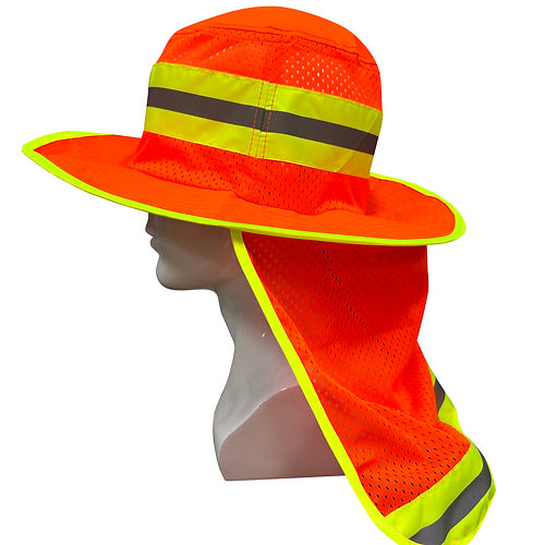 Hi-Vis Sun Hat Orange 98-003O - GloveSaver.com