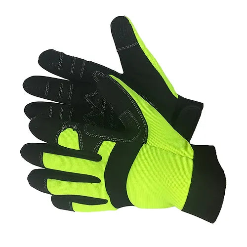 HI VIZ Synthetic Mechanic 33-6002HVG - GloveSaver.com