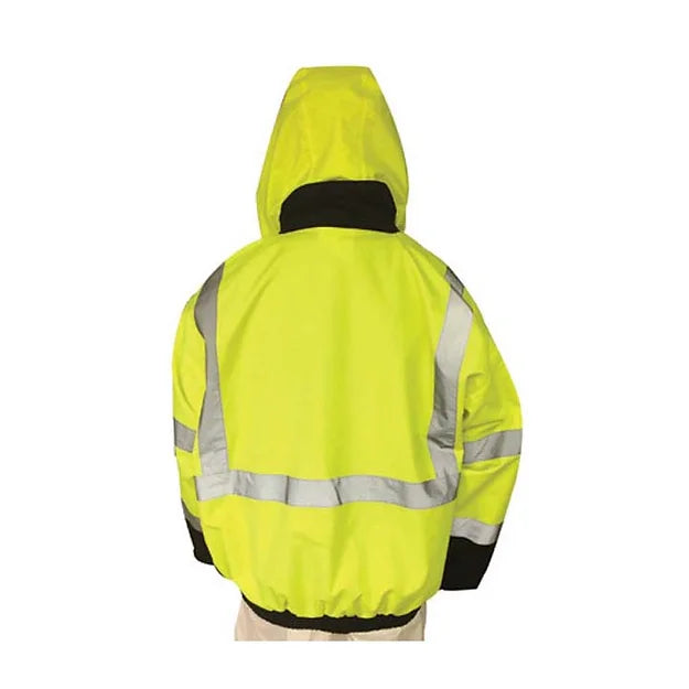 Class III Fluorescent Lime Green Water Resistant Jacket 98-3011G - GloveSaver.com