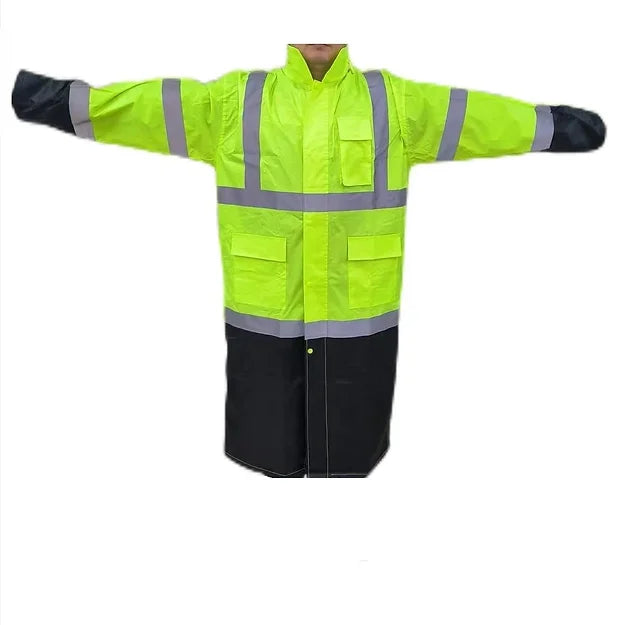 10-51HVG HiViz Green Rainsuit with Hood - GloveSaver.com