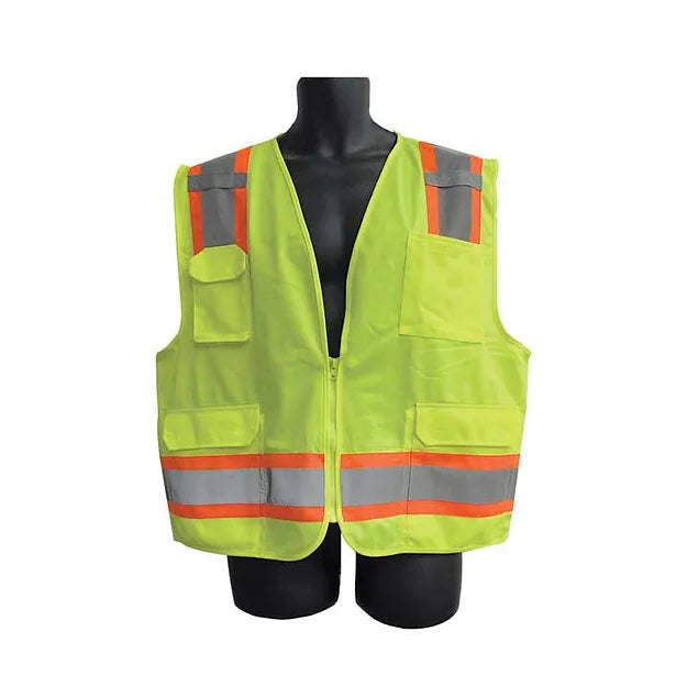 Class II Lime Vest with Pockets 98-2981-G - GloveSaver.com