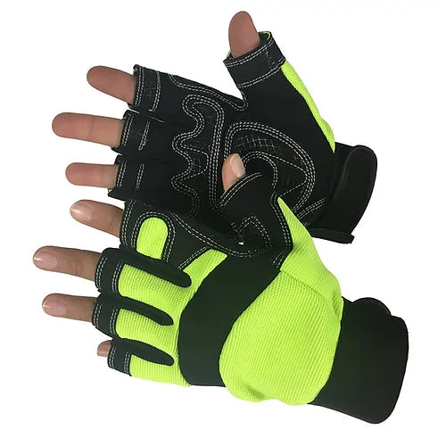 HI VIZ Fingerless Synthetic 33-6003HVG