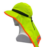 Sun Hat Hi Viz Green 98-004-G - GloveSaver.com