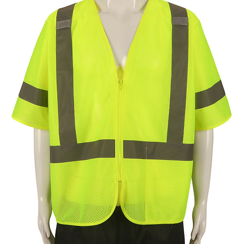 Class 3 Mest Vest Hi Viz Green 98-3401G - GloveSaver.com