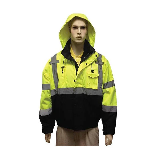 Class III Fluorescent Lime Green Water Resistant Jacket 98-3011G - GloveSaver.com