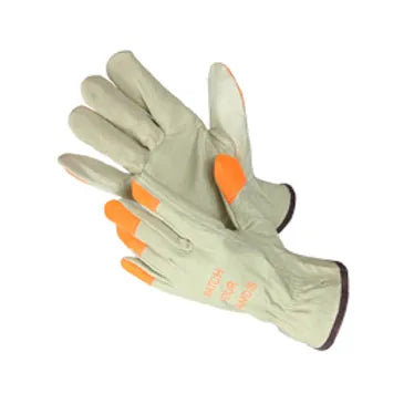 Pig Skin Driver Gloves with HI-VIZ 32-1380HVO - GloveSaver.com