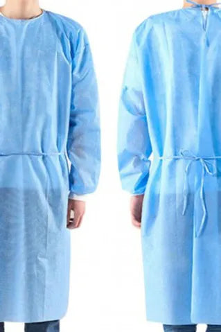 Blue Isolation Gowns 00-G1010-BU - GloveSaver.com