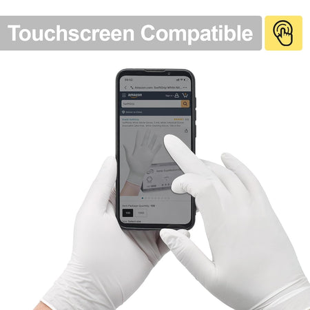 (In-Stock)  3X White Nitrile Gloves (3 Mil) - GloveSaver.com