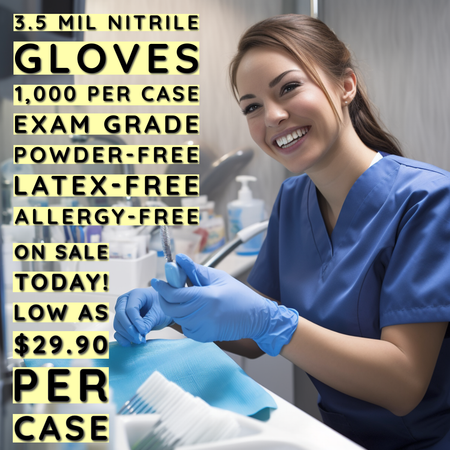 (In-Stock) 3.5X NITRILE GLOVES 1,000 Case (Exam-Grade) - GloveSaver.com