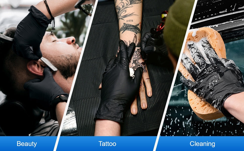 (In-Stock) 6X Black Nitrile Gloves (6 Mil) Strength - GloveSaver.com