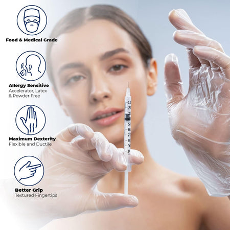 2X Clear Nitrile Gloves (2.5 Mil) - GloveSaver.com