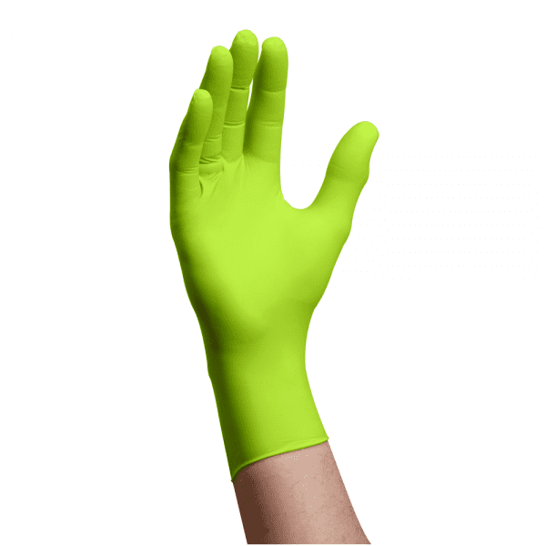 GloveWorks 8X Green Nitrile Exam Gloves, 8 Mil Strength - GloveSaver.com