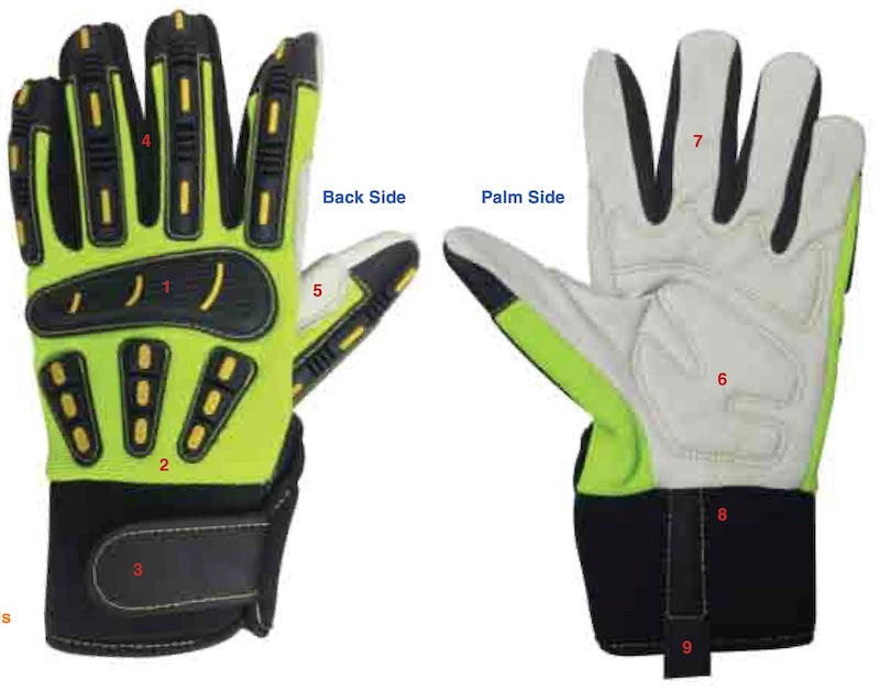 Green Goat Skin Mechanics Gloves - GloveSaver.com