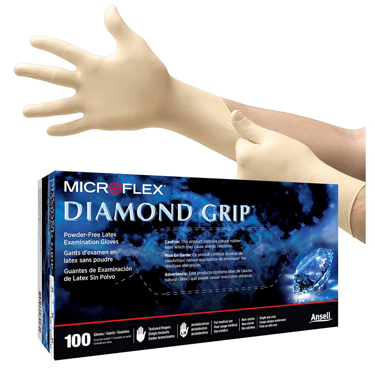 (In-Stock) Latex Gloves | Microflex Diamond Grip (6 Mil) - GloveSaver.com