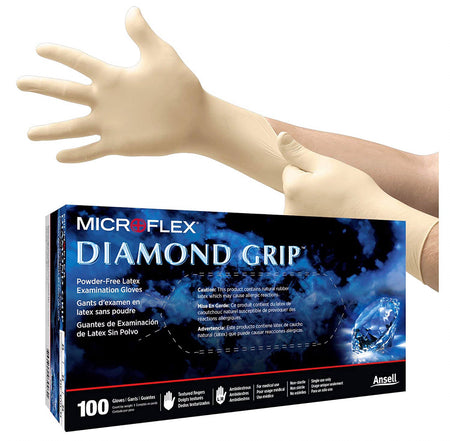 (In-Stock) Latex Gloves | Microflex Diamond Grip (6 Mil) - GloveSaver.com